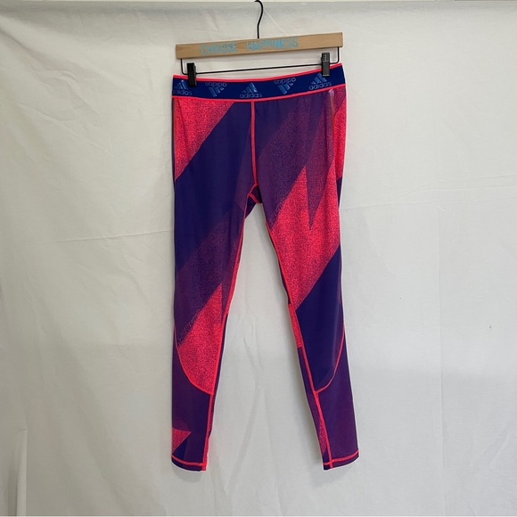 Women’s Adidas Alphaskin Tights size Large signal pink/team roy - Picture 5 of 7